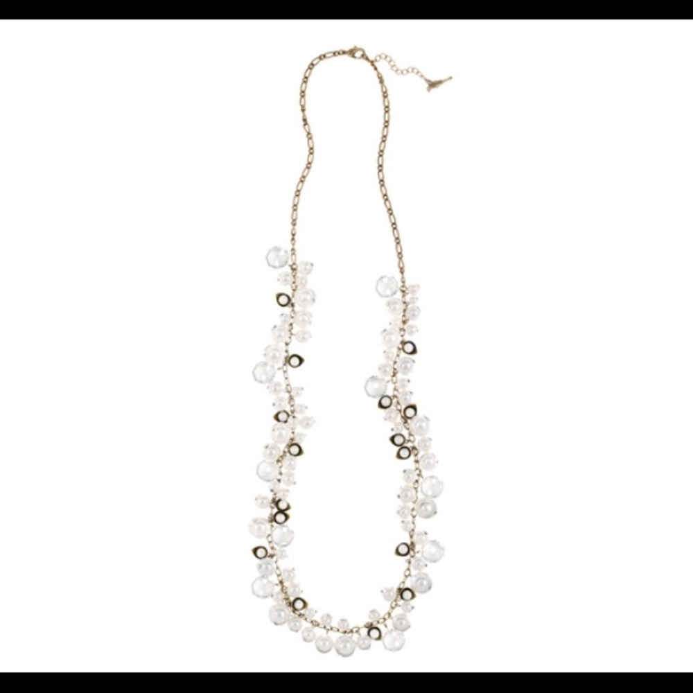 Chloe + Isabel Pearl + Crystal Drops Long Necklace